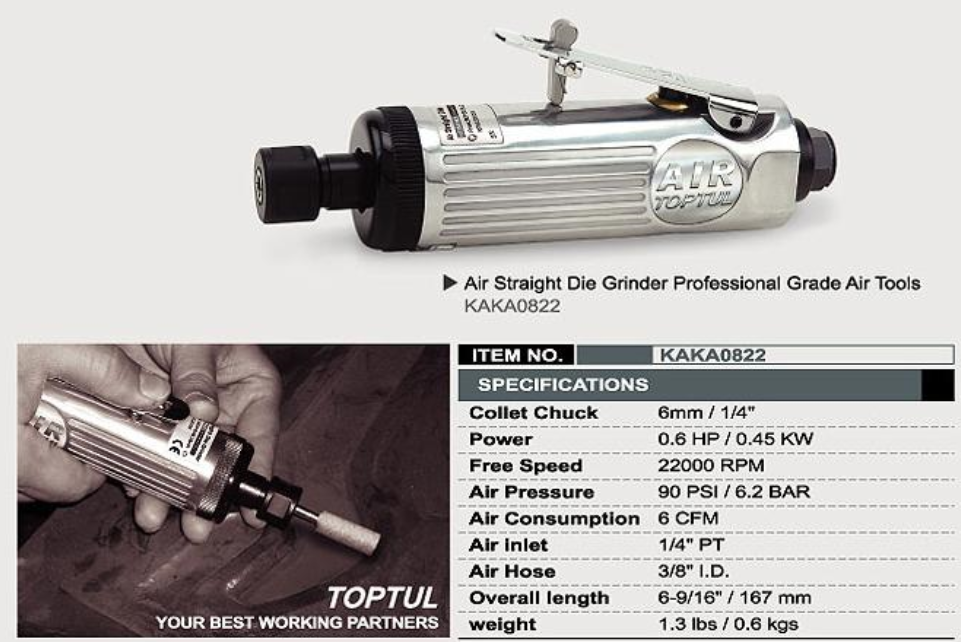 TOPTUL Пряма шліфувальна машина KAKA0822