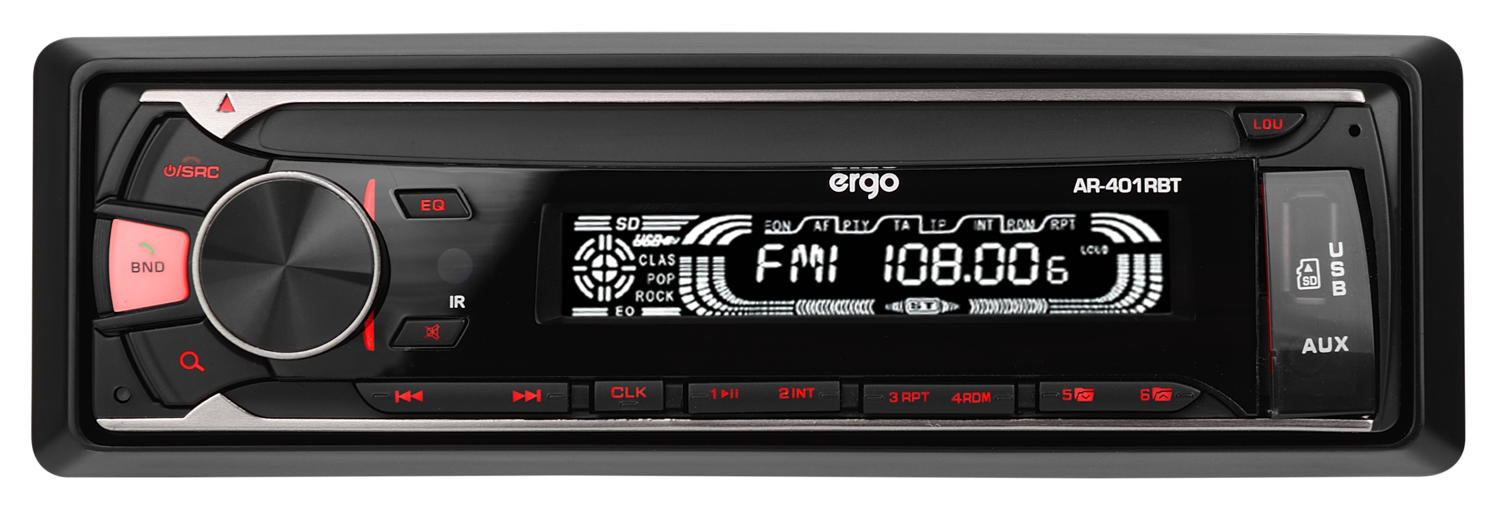 АвтоРесивер CD/MP3 ERGO AR-301RBT